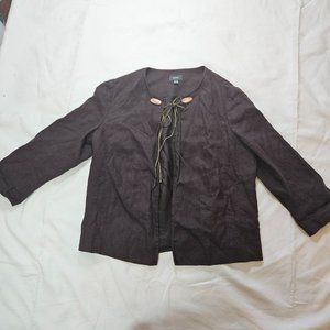 Mexx 100%‎ linen brown jacket, size 10